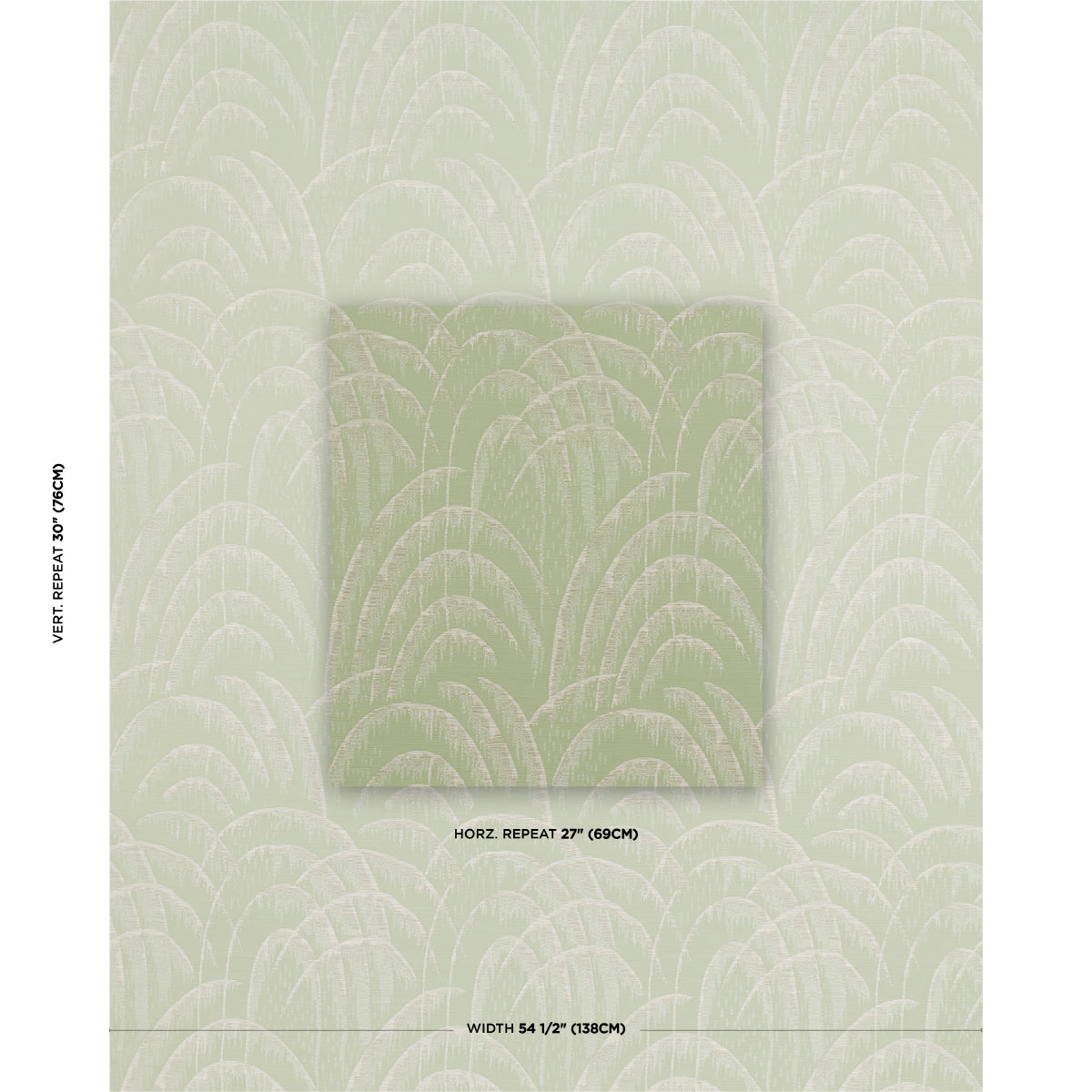Schumacher Voussoir Moderne Celadon Fabric Sample 83161