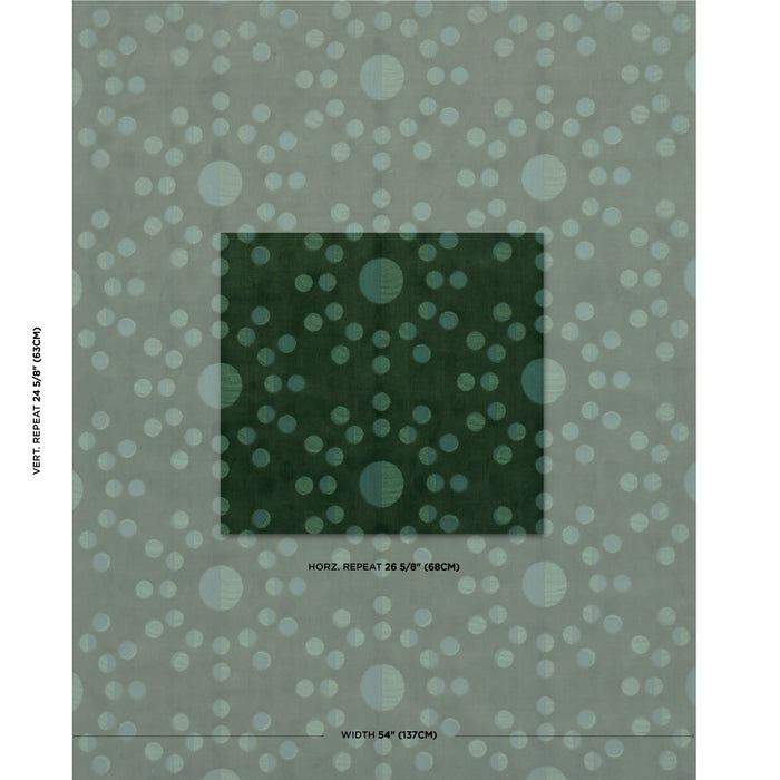 Schumacher Moon Phase Velvet Green Fabric 83190