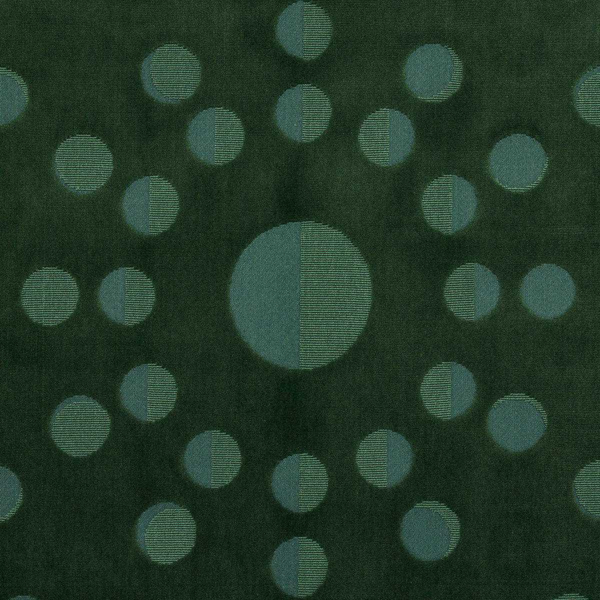 Schumacher Moon Phase Velvet Green Fabric 83190