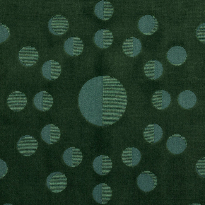 Schumacher Moon Phase Velvet Green Fabric 83190