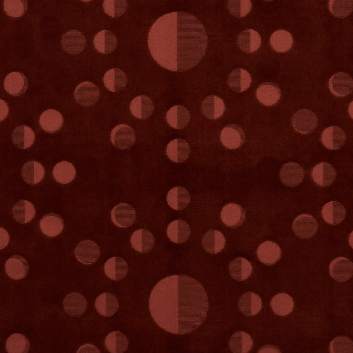 Schumacher Moon Phase Velvet Red Fabric 83191