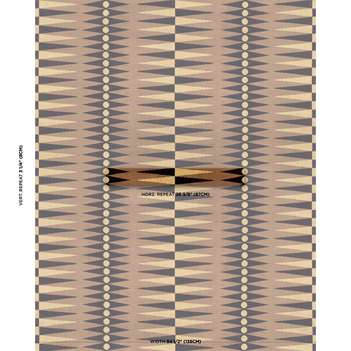 Schumacher Backgammon Cut Velvet Ochre Fabric 83203