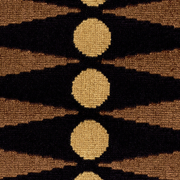 Schumacher Backgammon Cut Velvet Ochre Fabric 83203
