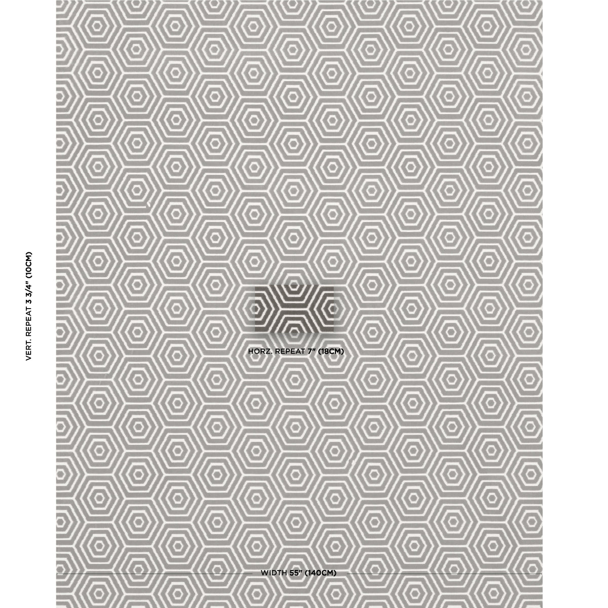 Schumacher Bees Knees Cut Velvet Grey Fabric Sample 83212