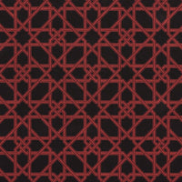 Schumacher Le Maroc Epingle Black And Red Fabric 83222