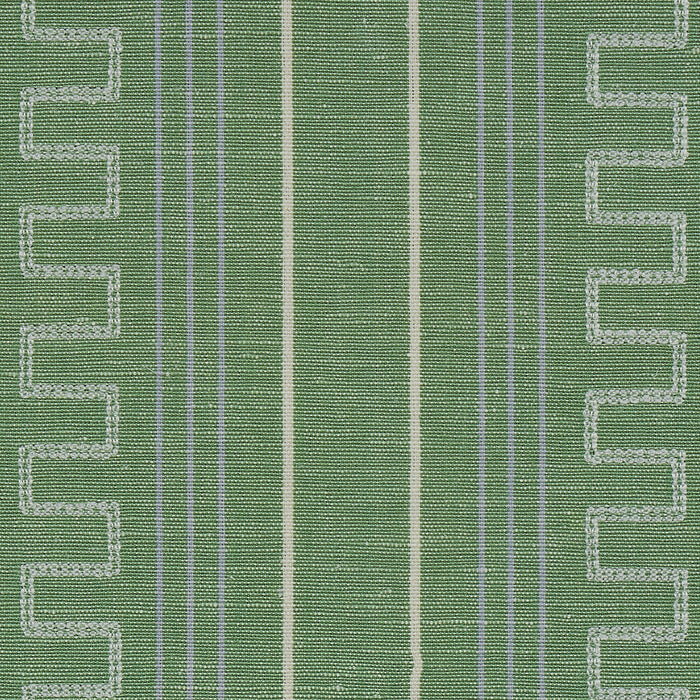 Schumacher Greco Stripe Green Fabric 83232