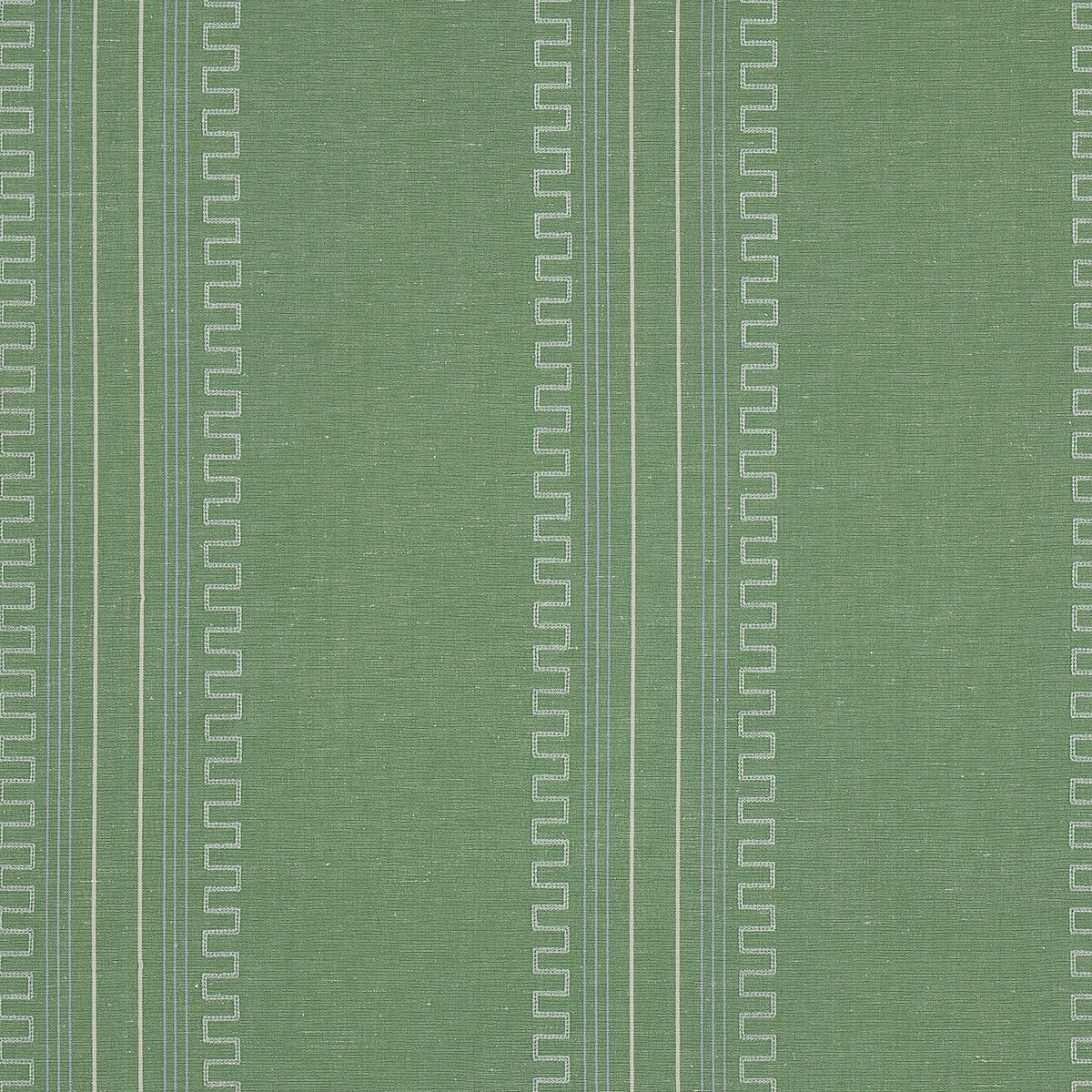 Schumacher Greco Stripe Green Fabric Sample 83232