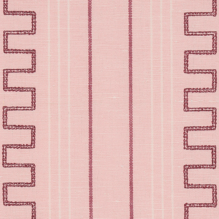 Schumacher Greco Stripe Pink Fabric 83233