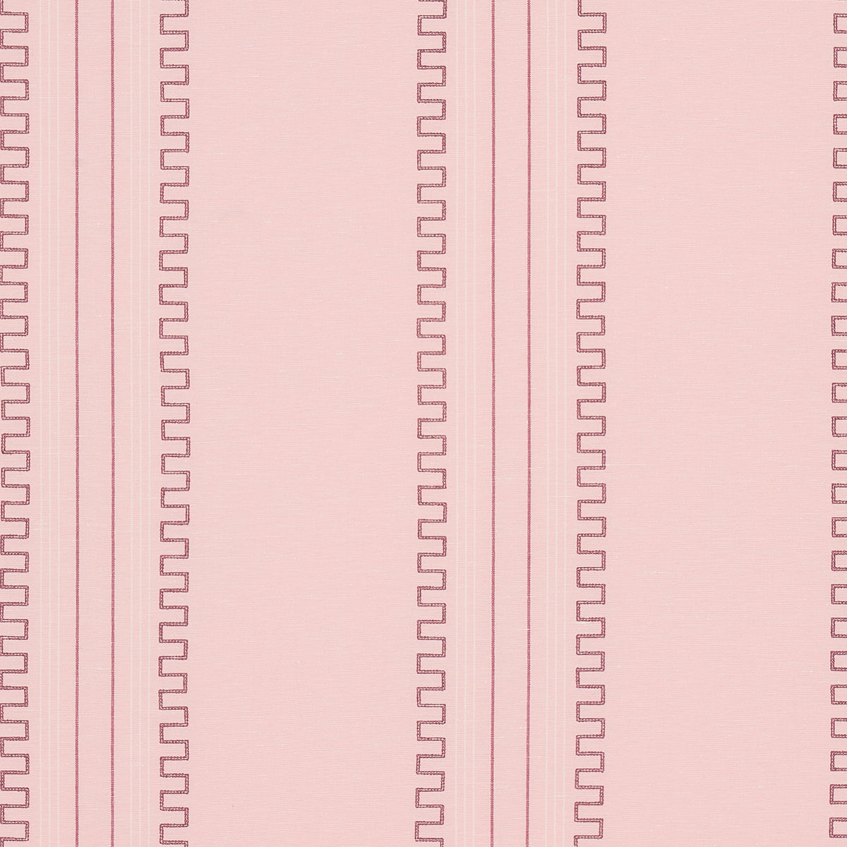 Schumacher Greco Stripe Pink Fabric Sample 83233