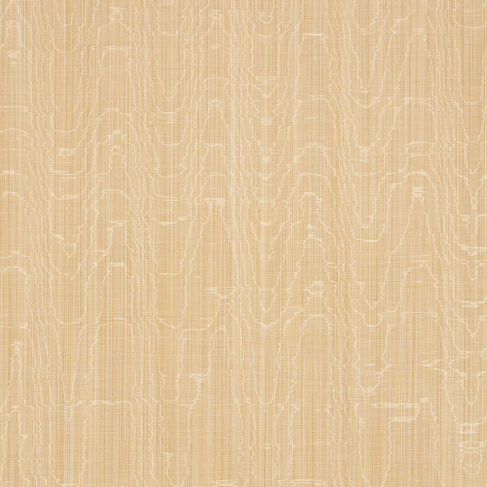 Schumacher Beau Cotton Linen Moire Soft Gold Fabric Sample 83252