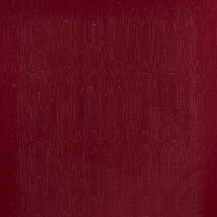 Schumacher Beau Cotton Linen Moire Crimson Fabric 83254