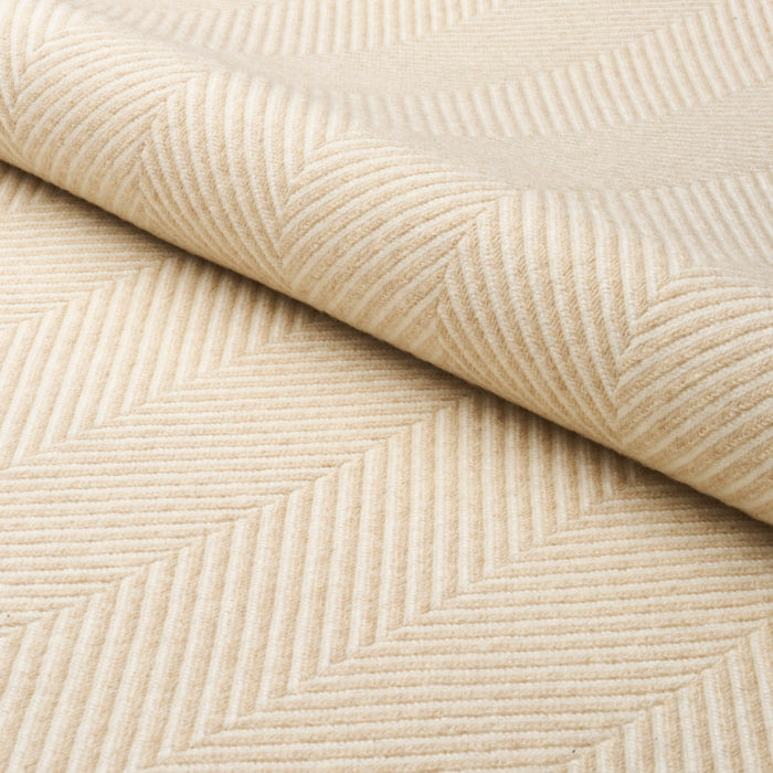 Schumacher Milo Wool Herringbone Natural Fabric 83270