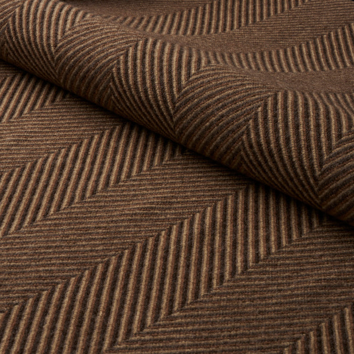 Schumacher Milo Wool Herringbone Espresso Fabric 83271