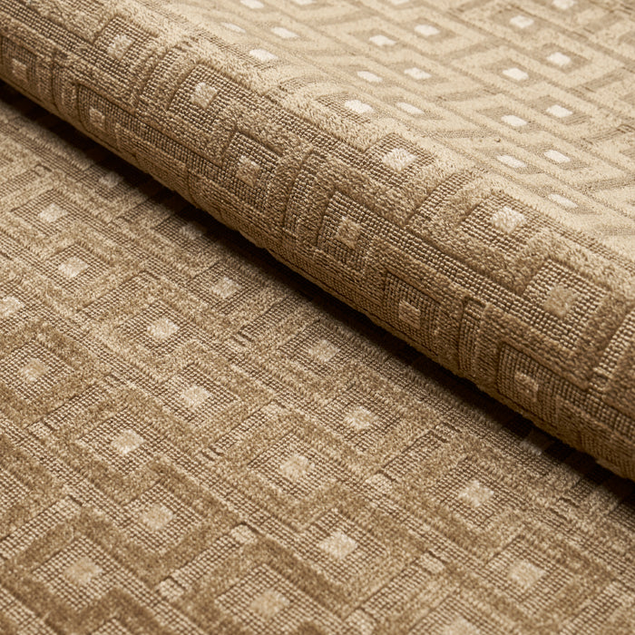 Schumacher Lalano Linen Velvet Bronze Fabric 83292
