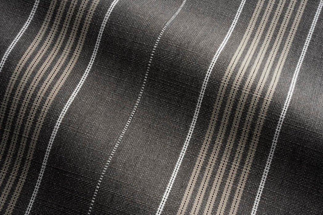 Perennials Canal Stripe Peppercorn Fabric Sample 833-385