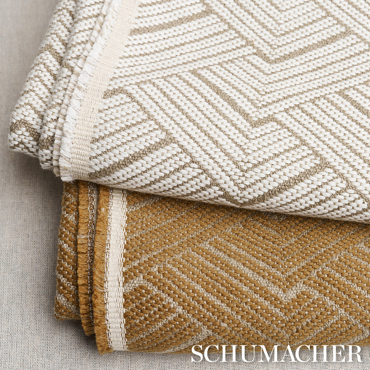 Schumacher Minna Heavyweight Linen Ivory Fabric 83330