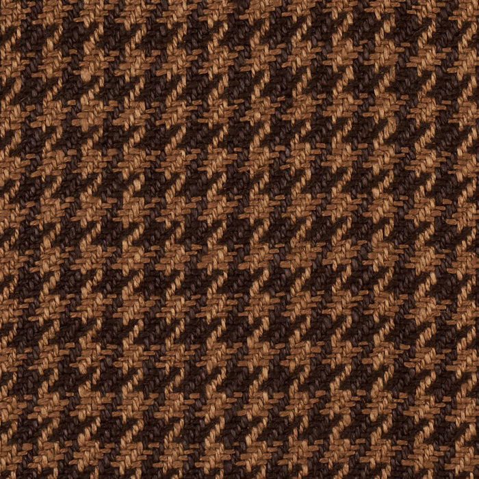 Schumacher Lotti Linen Houndstooth Brown Fabric 83341