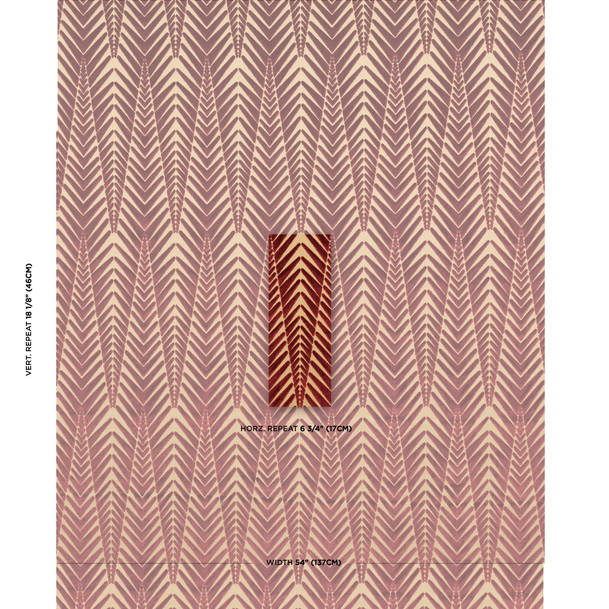 Schumacher Zebra Velvet Gold Plum Fabric Sample 83401