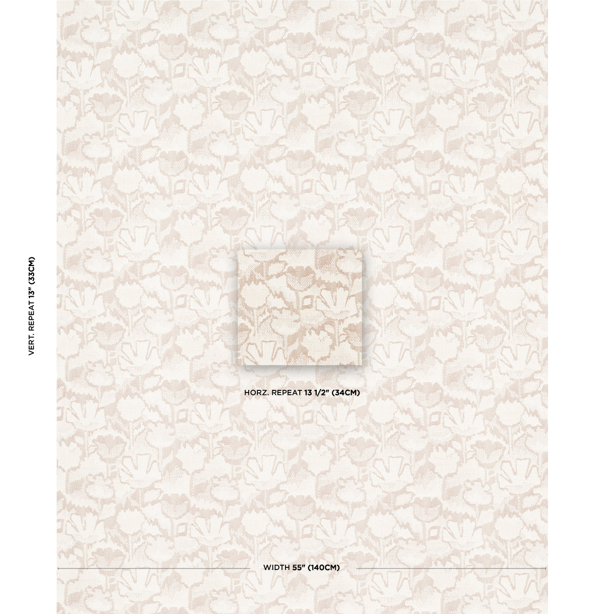 Schumacher Wild Flower Barley Fabric Sample 83450