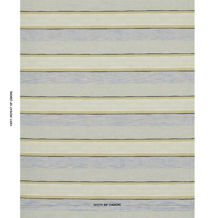 Schumacher Pikes Stripe Aegean Fabric 83501