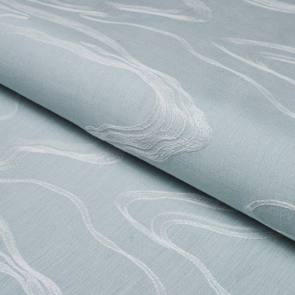 Schumacher Desert Wind Embroidery Arctic Fabric 83520