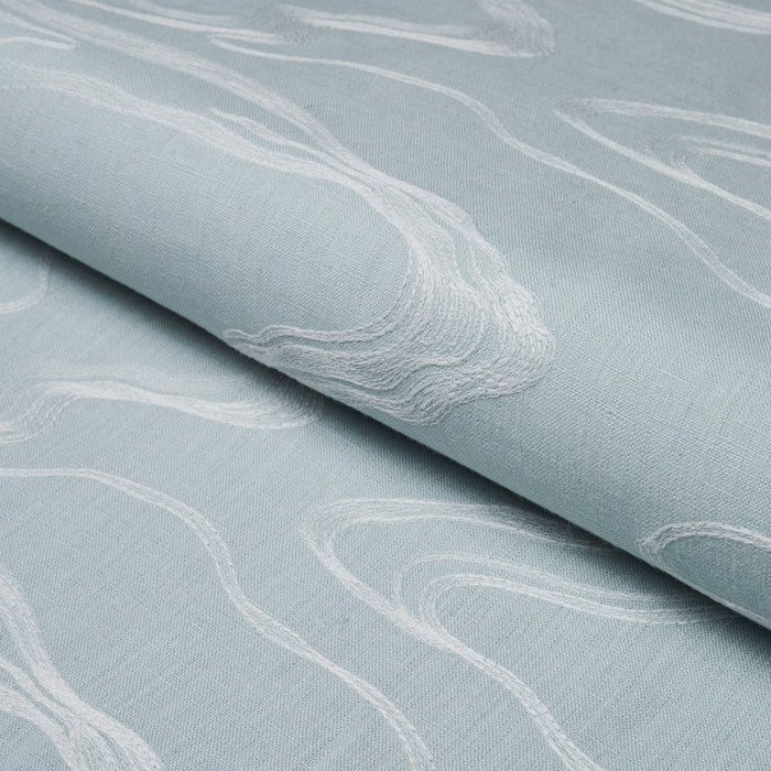 Schumacher Desert Wind Embroidery Arctic Fabric 83520
