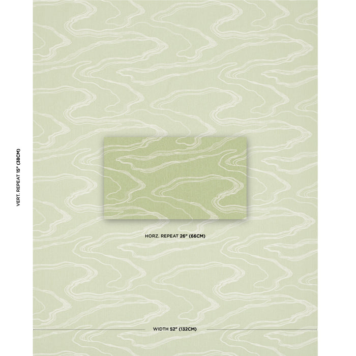 Schumacher Desert Wind Embroidery Fern Fabric 83521