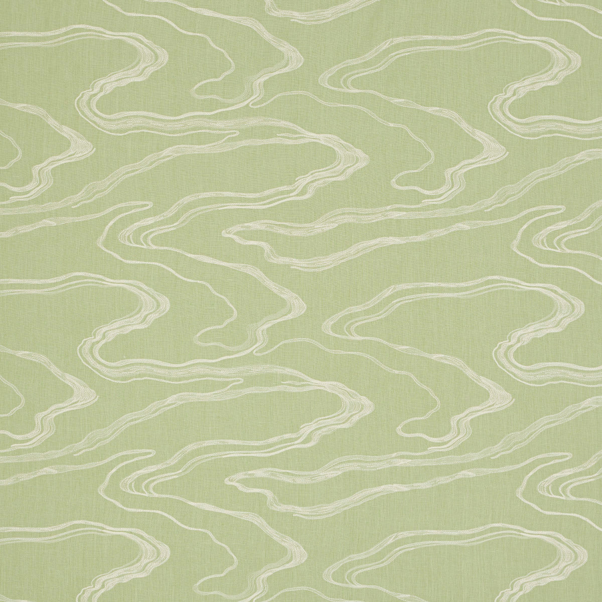 Schumacher Desert Wind Embroidery Fern Fabric Sample 83521