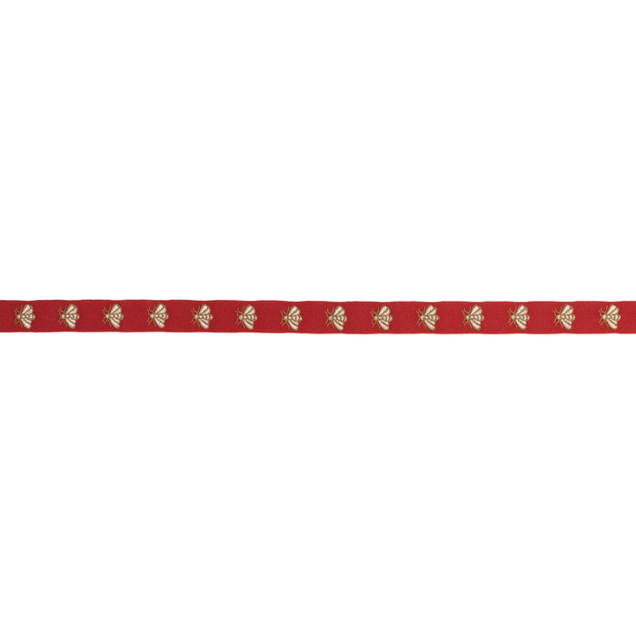 Schumacher Hubert's Bees Tape Rouge & Gold Trim 83530