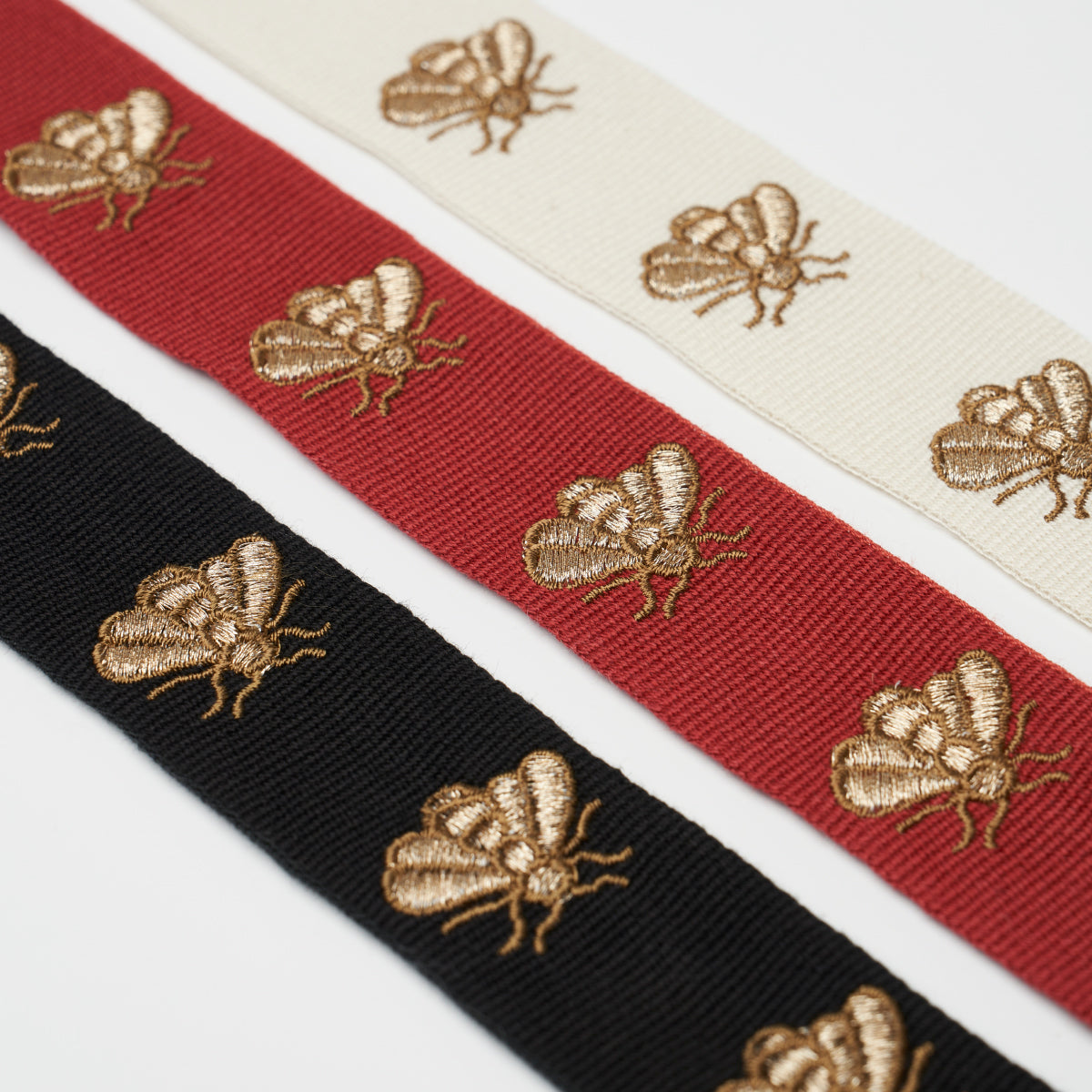 Schumacher Hubert's Bees Tape Ivory & Gold Trim 83532