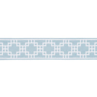 Schumacher Squared Away Trellis Tape Sky Trim 83591
