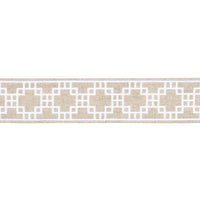 Schumacher Squared Away Trellis Tape Natural Trim 83592