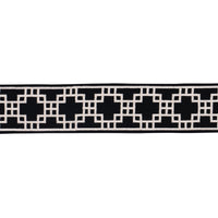 Schumacher Squared Away Trellis Tape Black Trim 83593