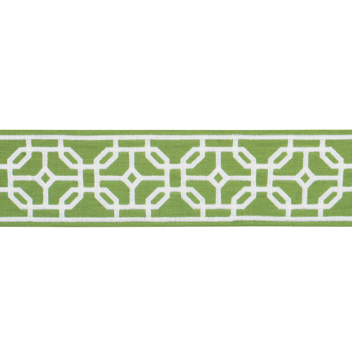 Schumacher Gazebo Trellis Tape Green Trim 83652