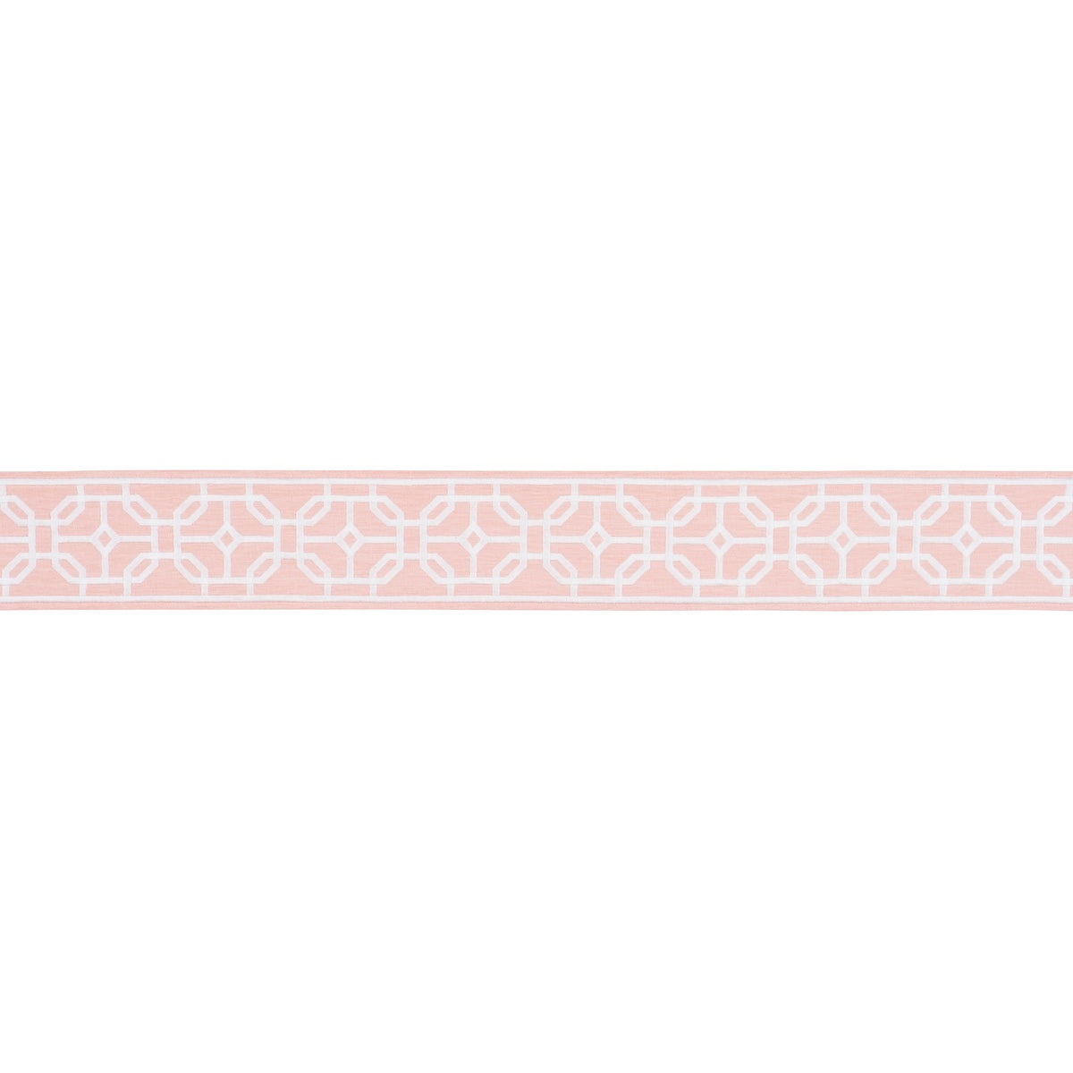 Schumacher Gazebo Trellis Tape Blush Trim 83654