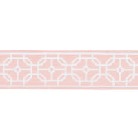 Schumacher Gazebo Trellis Tape Blush Trim 83654