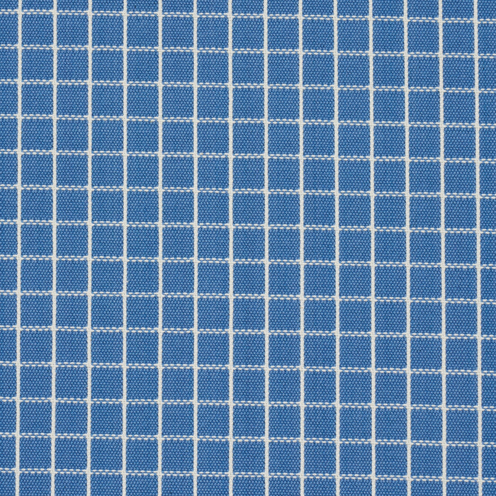 Schumacher Georgie Reversible Check Indigo Fabric 83691