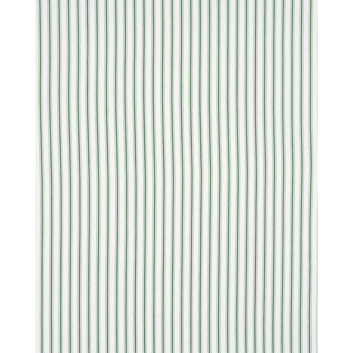 Schumacher Birdie Ticking Stripe Leaf Green Fabric 83700