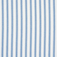 Schumacher Birdie Ticking Stripe Indigo Fabric 83702