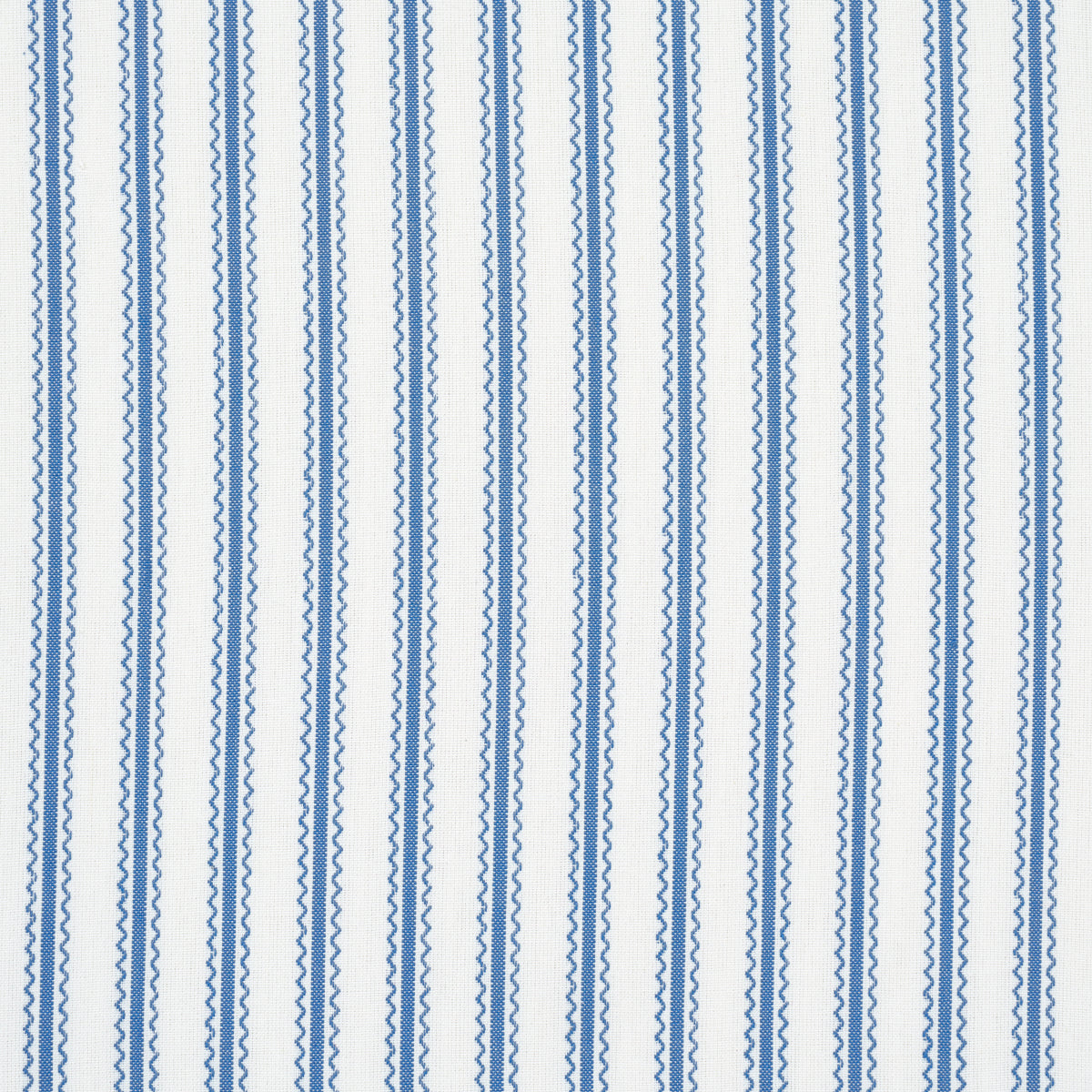 Schumacher Birdie Ticking Stripe Indigo Fabric Sample 83702