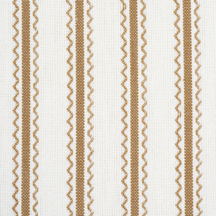 Schumacher Birdie Ticking Stripe Neutral Fabric 83703