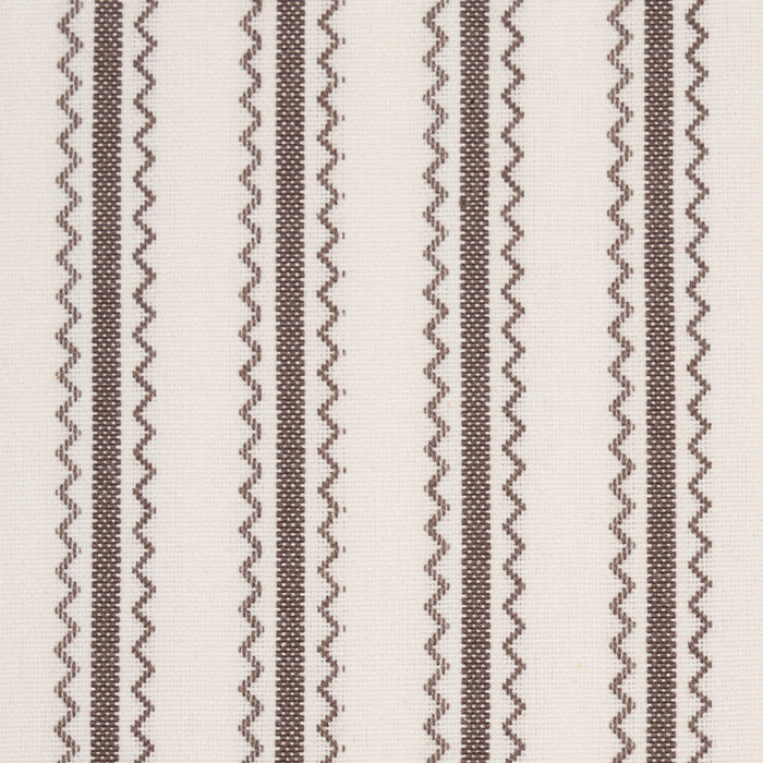 Schumacher Birdie Ticking Stripe Brown Fabric Sample 83704
