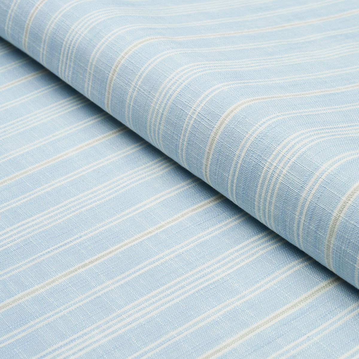 Schumacher Lucy Stripe Light Blue Fabric 83710