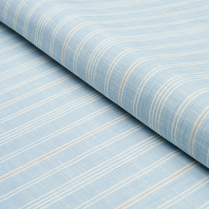 Schumacher Lucy Stripe Light Blue Fabric 83710