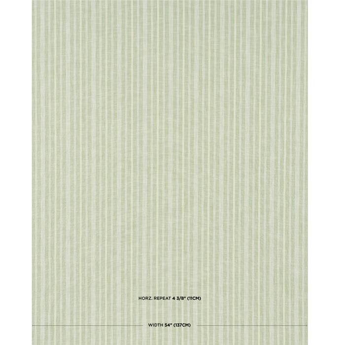 Schumacher Lucy Stripe Leaf Green Fabric 83714