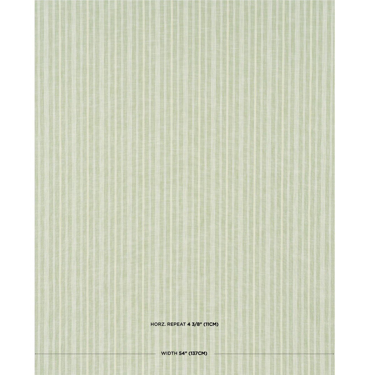 Schumacher Lucy Stripe Leaf Green Fabric Sample 83714