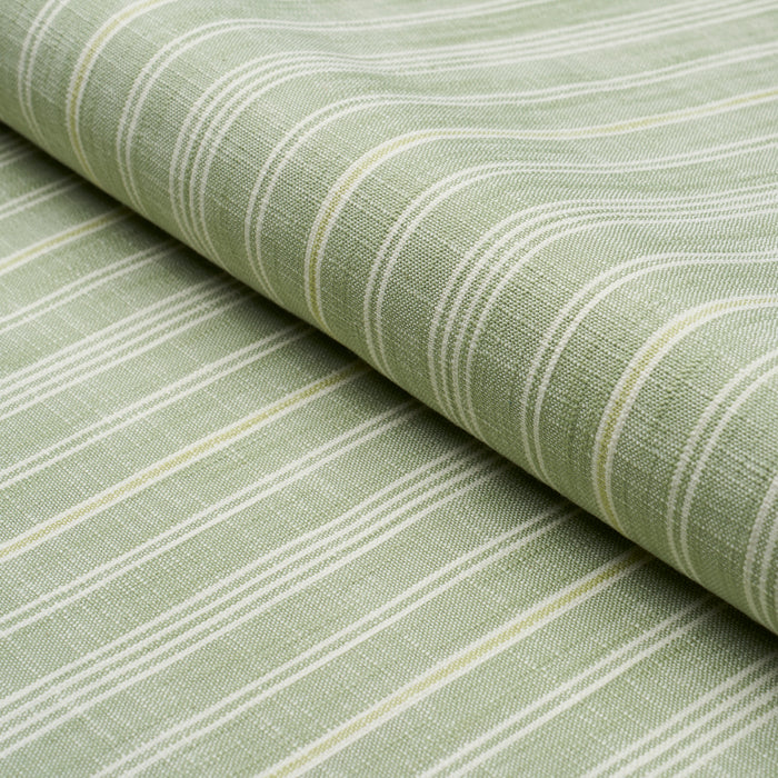 Schumacher Lucy Stripe Leaf Green Fabric 83714