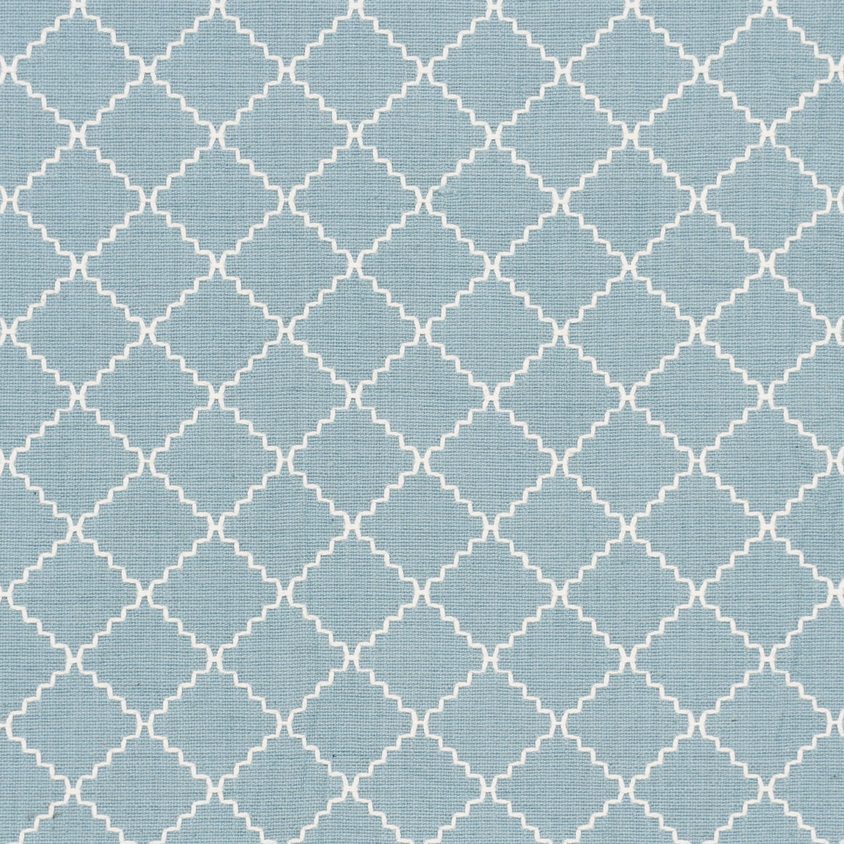Schumacher Maggie Lattice China Blue Fabric 83760