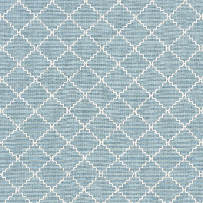 Schumacher Maggie Lattice China Blue Fabric 83760