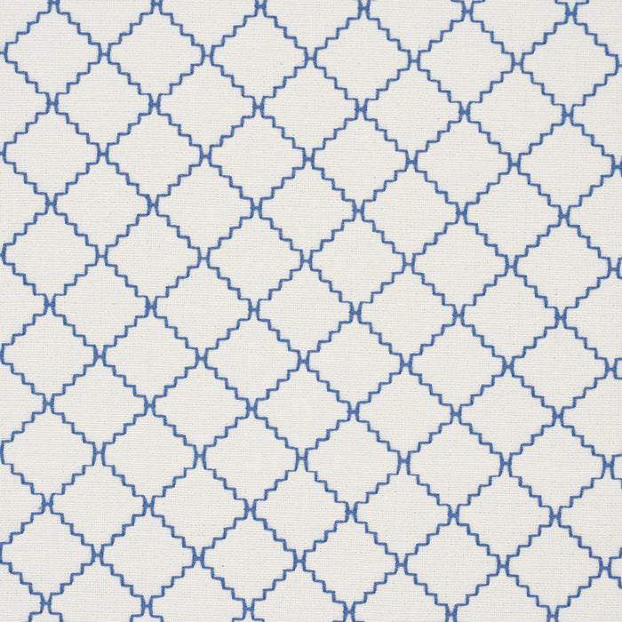 Schumacher Maggie Lattice Indigo Fabric 83761